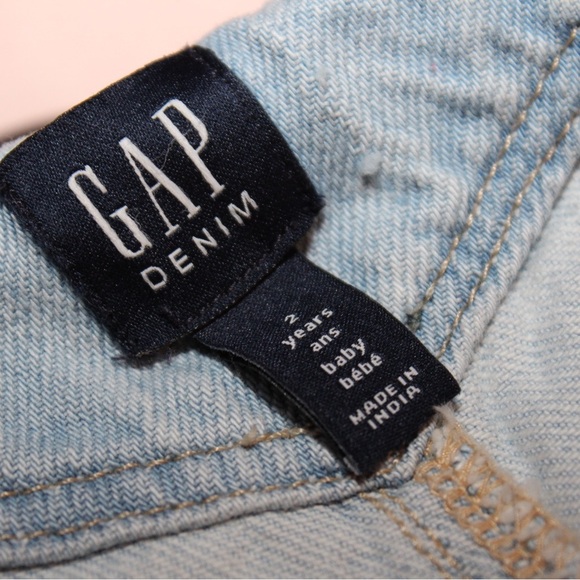 Gap Toddler Girls Denim Shortalls 2T Ruffle Summer - Picture 4 of 6